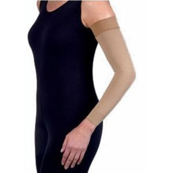 BSN Jobst Opaque Women's Medical Wear Compression Arm Sleeve with Regular Band Medium, 20 to 30mm Hg Compression, Beige