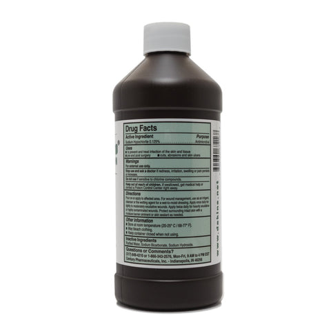 Century Pharmaceuticals Dakin's Solution 0.125% Quarter Strength Antimicrobial Wound Cleanser, 16 Oz. 473ml Bottle