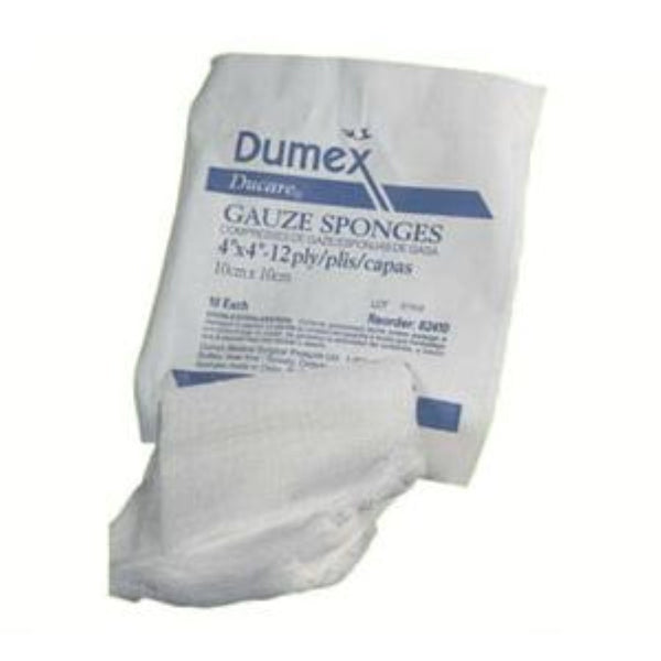 Derma Sciences DuCare 100% Cotton Woven Non-Sterile Gauze Sponge, 2" x 2", 8-Ply