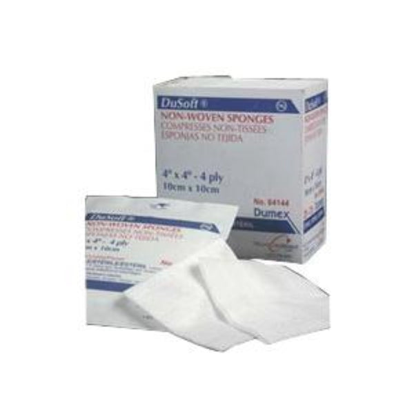 Derma Sciences DuSoft Rayon Polyester Blend Non-Non-Woven Sterile Gauze Sponges, 4-Ply, 3" x 3"