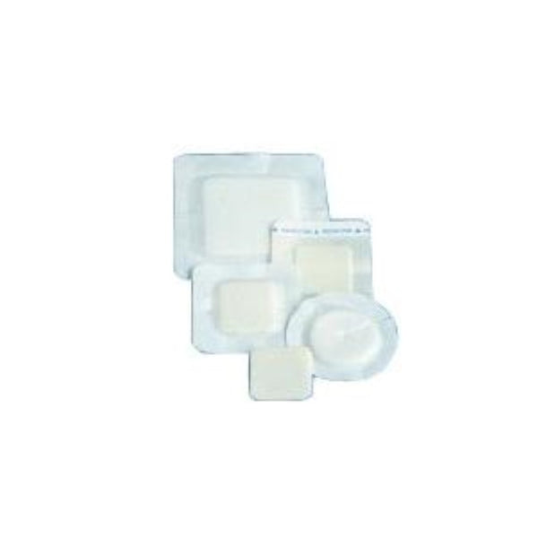 DeRoyal Polyderm Hydrophilic Foam Wound Dressing, Sterile, Latex Free, Non Adhesive, 6" x 6" Border, 3-3/4" x 3-3/4" Foam