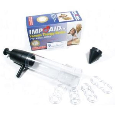 Encore ImpoAid Vacuum Erection Therapy System for ED and Impotence, Manual Two-Handed Pump, 44010-001