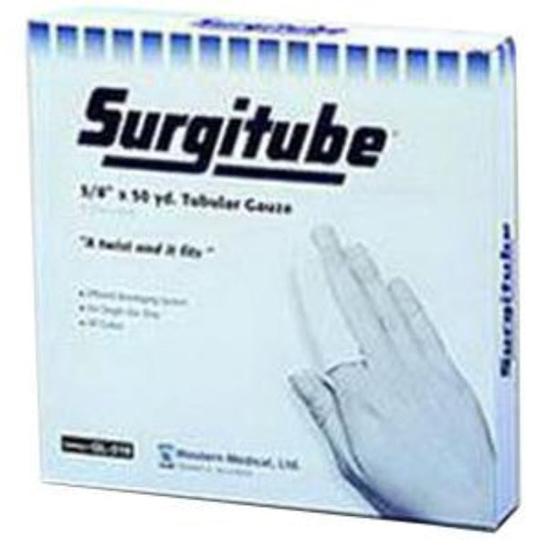 Derma Sciences Surgitube Tubular Gauze Bandage for Large Fingers, Toes, Size 2, 7/8" x 5 yds, White