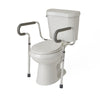 Medline Guardian Aluminum Toilet Safety Rail, Up to 300 lb Support, Adjustable Handles, Rotate Back, G30300