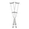 Medline Guardian Red Dot Standard Tall Adult Push-button Axillary Crutches, Double Extruded Center Tube, 5ft 1" to 5ft 9" Adjustable User Height, G90-214
