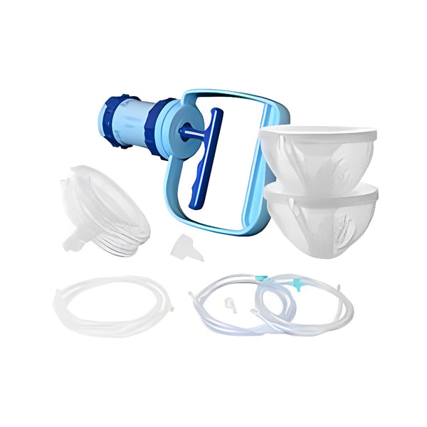 Freemie Equality Manual Breast Pump Deluxe Set for Single and Double Pumping, Lightweight, BPA and Latex-Free