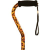 Alex Orthopedic Offset Handle Aluminum Cane Leopard, 31" to 40" Adjustable Height, Hypalon Grip, 300 lb. Weight Capacity