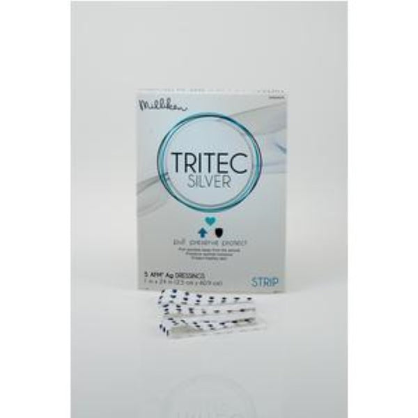Milliken Tritec Silver Antimicrobial Wound Dressing, 1" x 24" Strip