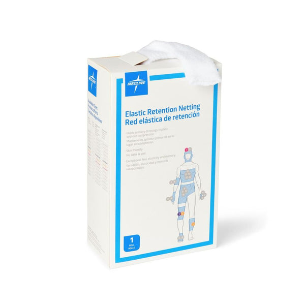 Medline Stretch Tubular Elastic Dressing Retention Net, Size 6 (17"x 25 yd), For Large Leg, Arm Board, Small Head, Latex Free, NONNET06