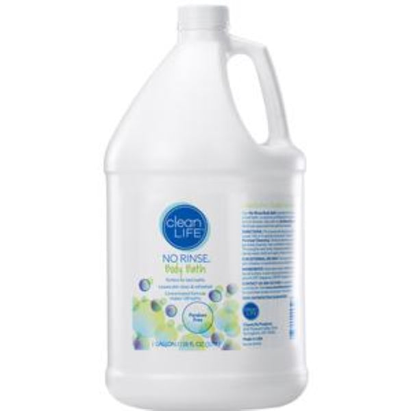 CleanLife No Rinse Body Bath with Odor Eliminator, pH balanced and alcohol-free, 1 Gallon, 00950