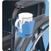 Maddak Wheelchair Cup Holder 7" x 6" x 3", The Rugged Plastic Clamp has a Large Easy-to-tighten Lever Knob
