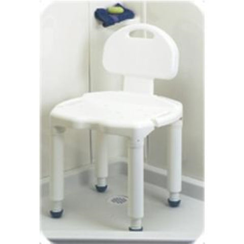 Carex Universal Bath Bench with Back, Weight Capacity: 400 lb