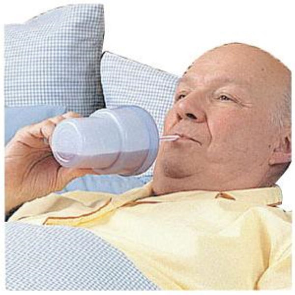 Sammons Preston 7 oz. Spillproof Kennedy Cup with Lid, Lightweight, Dishwasher Safe, Latex-free