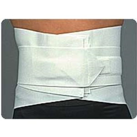 Scott Specialties Lumbosacral Support with Single Tension Strap Medium 34" to 36" Waist, 10" W Back Support, 4" W Strap, Flexible, White
