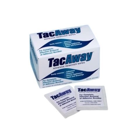 Torbot TacAway Adhesive Remover Wipes, Non-Acetone, No Scent, Individually Wrapped