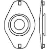 Convert-A-Pouch Convex Plastic Rigid Faceplate 1" Opening, 3" OD