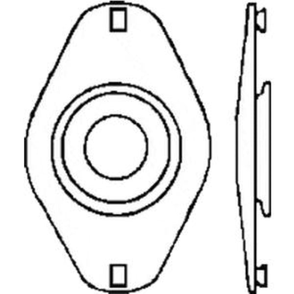 Convert-A-Pouch Convex Plastic Rigid Faceplate 1" Opening, 3" OD