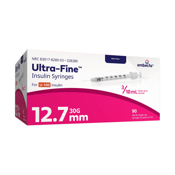 embecta Ultra-Fine Needle U100 Insulin Syringes, BD Becton Dickinson