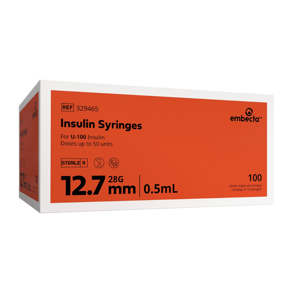 embecta Lo-Dose with Micro-Fine IV Needle U100 Insulin Syringes, BD Becton Dickinson