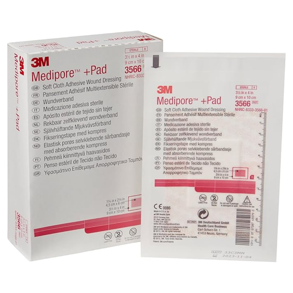 3M Medipore +Pad Soft Cloth Adhesive Wound Dressing