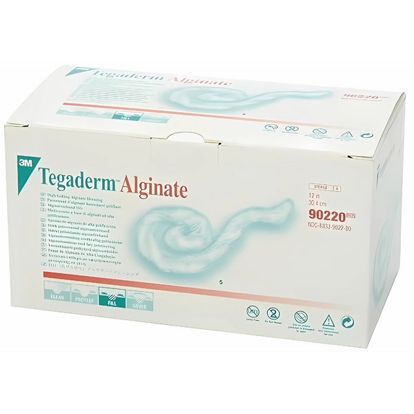 3M Tegaderm High Gelling Alginate Dressing, 90220, 1 in x 2 in (25.4 mm x 50.8 mm), Box of 5 dressings