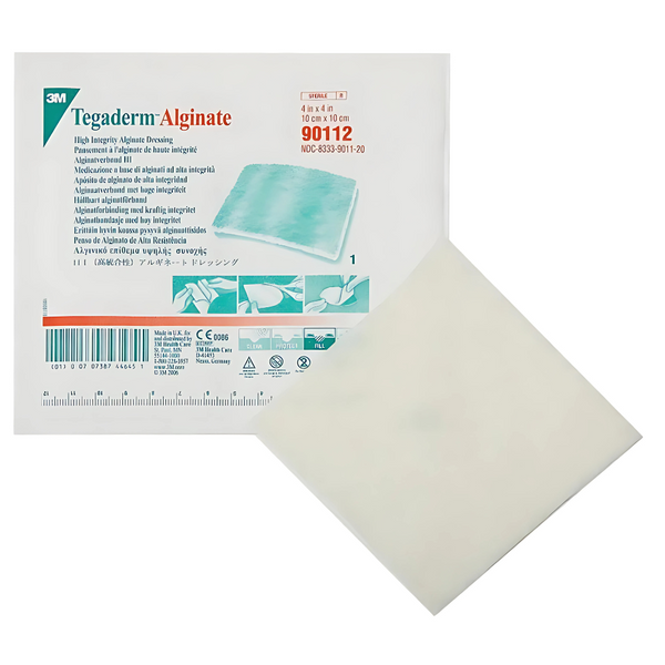 3M Tegaderm High Integrity Alginate Dressing, 90112, 4 in x 4 in (10.16 cm x 10.16 cm), Each