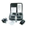 The image shows the components of the Encore Revive Premium Vacuum Erection Device Therapy System, including a pump, penile tube, rings, and other accessories, displayed alongside a user's manual.