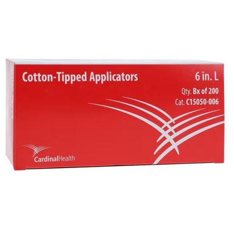 Cardinal Health 6" Cotton Tipped Applicator, Plastic Shaft, Sterile, C15050-006