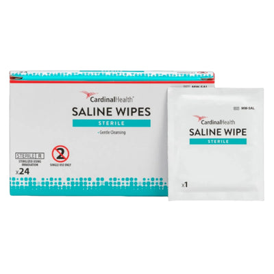 Cardinal Health Saline Wipes, 4-Ply, Large, MW-SAL