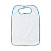 Medline Velcro Impervious Extra Long Terry Cloth Adult Bib, Hook and Loop Closure, 21" x 33", White, MDT014101Z