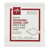 Medline Povidone Iodine USP Prep Pads, 2-Ply, Medium, Box of 100, MDS093917