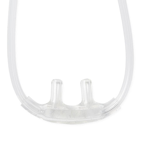 Medline Soft-Touch Pediatric Oxygen Nasal Cannula with 7 ft Tubing and Standard Connectors, Curved Tip, Crush Resistant, HCS4518