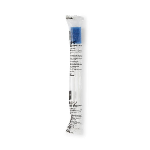 Medline DenTips Untreated Disposable Oral Swabs, Blue, Individually Wrapped, MDS096202
