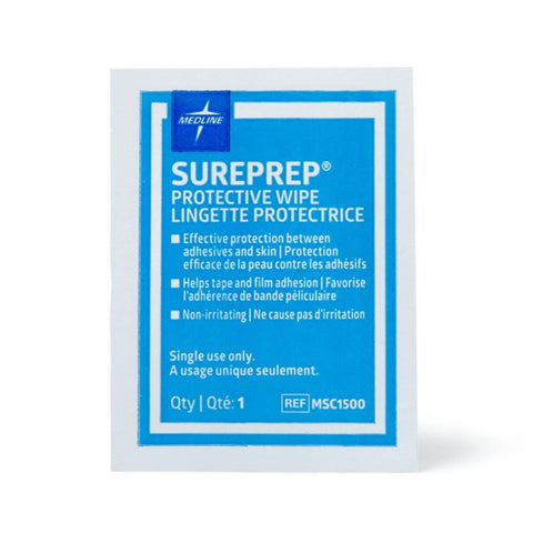 Medline Sureprep Skin Protective Barrier Wipes, With Alcohol, Latex-free, MSC1500