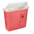 Kendall SharpStar™ In-Room™ Sharps Container with Counter-Balanced Lid, 5 Quart, Transparent Red