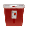 Kendall Healthcare Multi-Purpose Sharps Container with Rotor Lid, 2 gal, Red