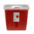Kendall Healthcare Multi-Purpose Sharps Container with Rotor Lid 2 gal, 8 qt, Red, 10" H x 7-1/4" D x 10-1/2" W