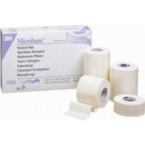 3M Microfoam Hypoallergenic Elastic Foam Surgical Tape, 2'' x 5-1/2 yds (Stretched)