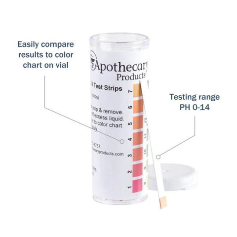 Apothecary Products Universal pH Test Strip with Four Colored Squares, 0.5 Sensitivity, 23285