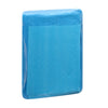 Blue folded bed pad underpad on a white background