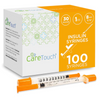 Care Touch U100 Insulin Syringe with Ultra-Thin and Lubricated Bevel