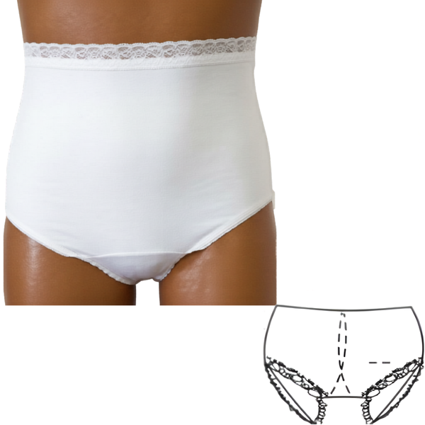 OPTIONS Ladies' Brief Ostomy Support Undergarment with Built-In Barrier