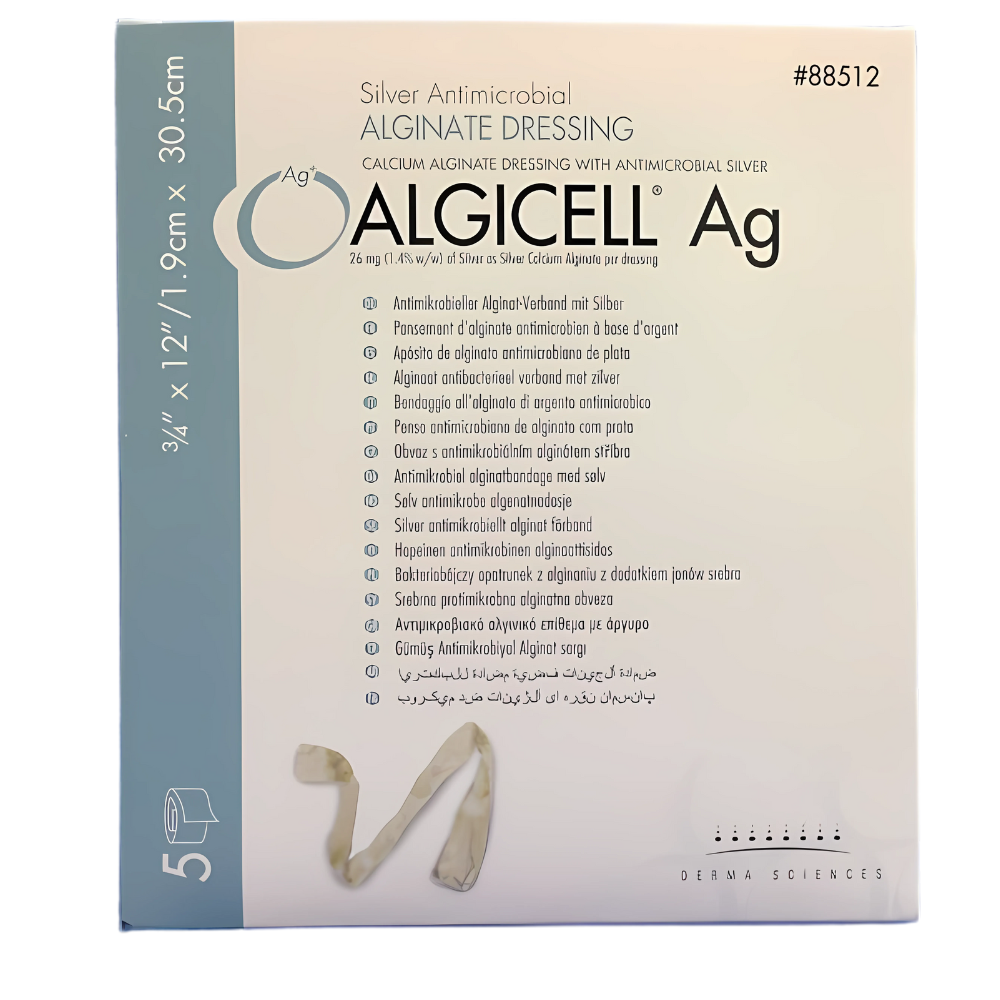 Derma Sciences Algicell Silver Alginate Wound Dressing 3/4