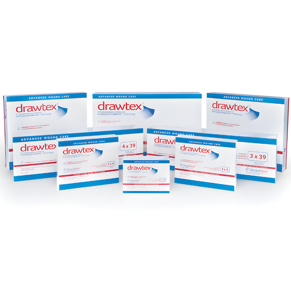 SteadMed Drawtex Hydroconductive Wound Dressing with LevaFiber Technology