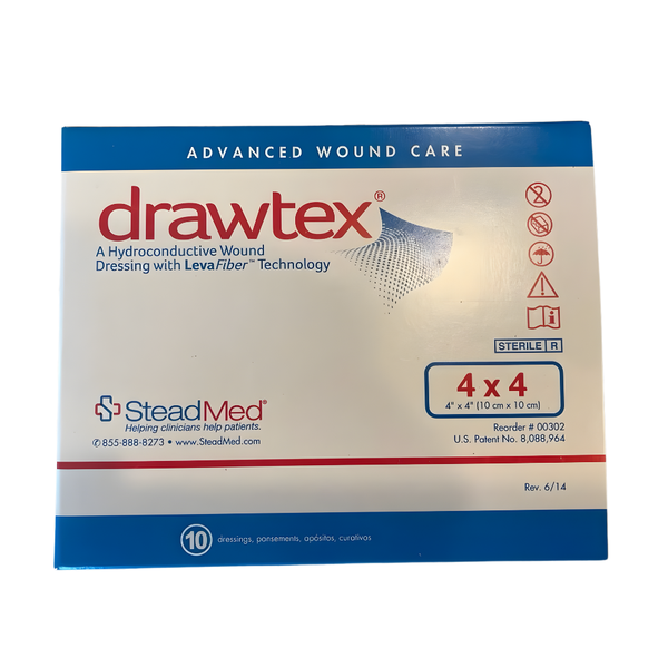 SteadMed Drawtex Hydroconductive Wound Dressing with LevaFiber Technology