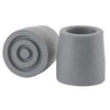 Drive Medical Walker/Cane/Commode Replacement Tips, Fits 1" Tubing, Gray, Slip-Resistant, Pair