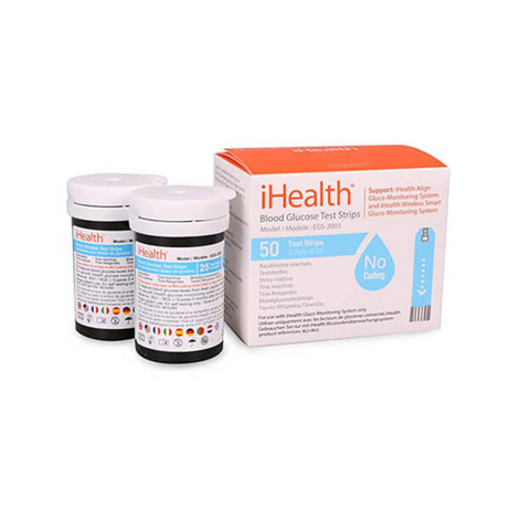 iHealth Blood Glucose Test Strips, Box of 50