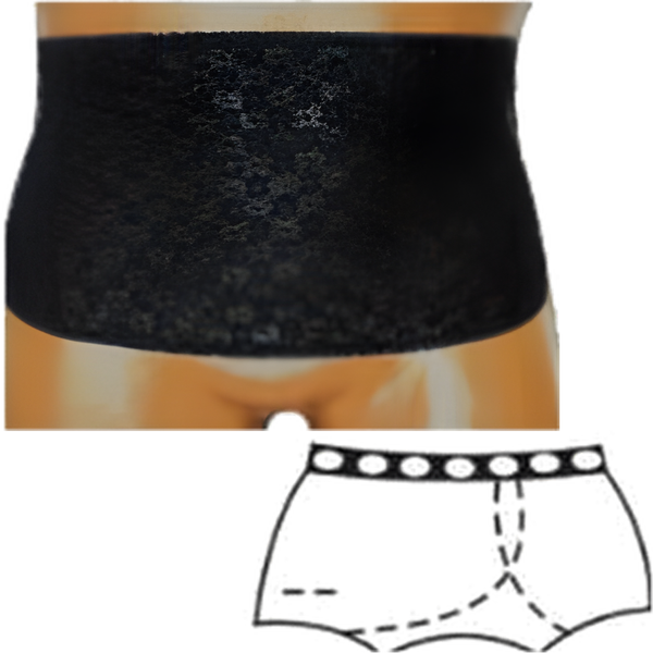 OPTIONS Ladies' Open Crotch Ostomy Support Undergarment with Built-In Barrier