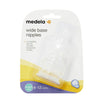 Medela Wide Base Nipple 3-Pack Medium Flow, Dishwasher and Microwave Safe