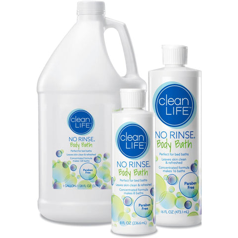CleanLife No Rinse Body Bath with Odor Eliminator, pH balanced and alcohol-free, 8 oz, 00900